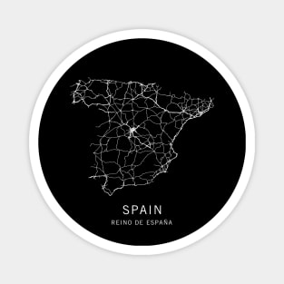 Spain Road Map Magnet